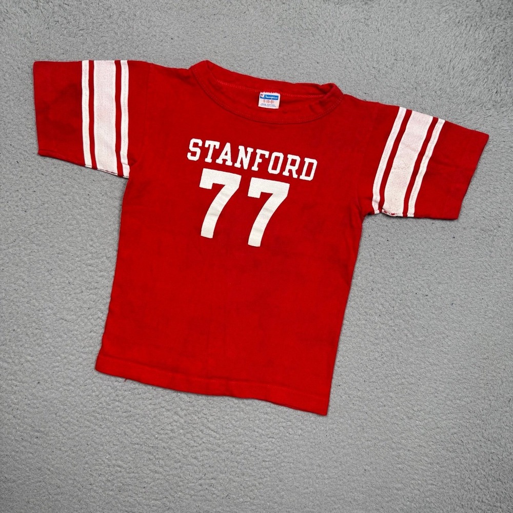 Kids Vintage 70s Stanford‎ University Champion Jersey Shirt